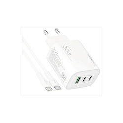 Moxom с USB-A порт и 2 USB-C порта и кабел USB-...