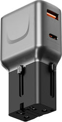 Energea Зарядно без кабел с USB-A порт и USB-C ...