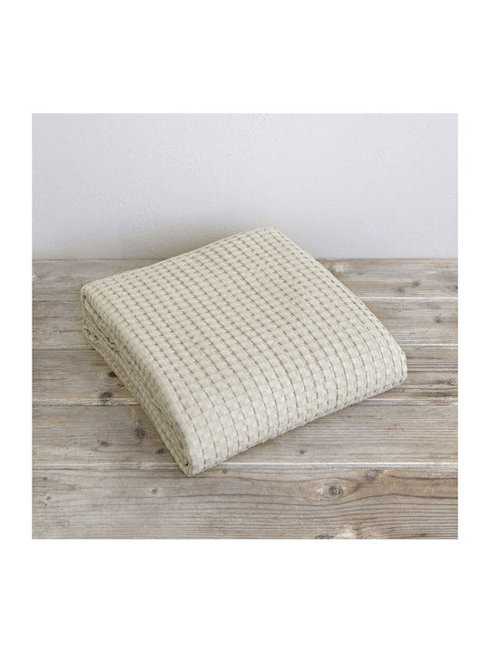 Nima Comfy Κουβέρτα Πικέ King Size 270x270εκ. Μπεζ