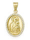 Goldjewels Gold Virgin Mary Talisman Charm with Zircon