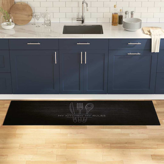 vidaXL Küchenmatte für den Flur Schwarz 60x180εκ.