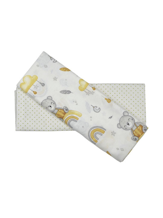 Ninetta Bebe Baby Sheets Set Cradle Cotton Yell...
