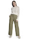 Damen Stoff Cargo Hose Khaki