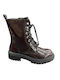 Stiefeletten Damen Burgundisch