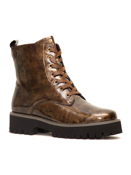 Treintas Shoes Leder Stiefeletten Damen Braun