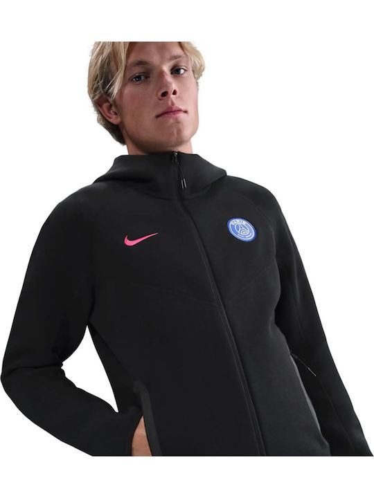 Paris Saint-germain  Tech Fleece Sweatshirt mit Kapuze Schwarz