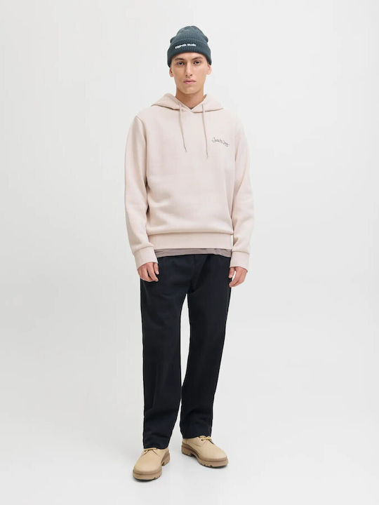 Jack & Jones Sweat Φούτερ με Κουκούλα Μπεζ