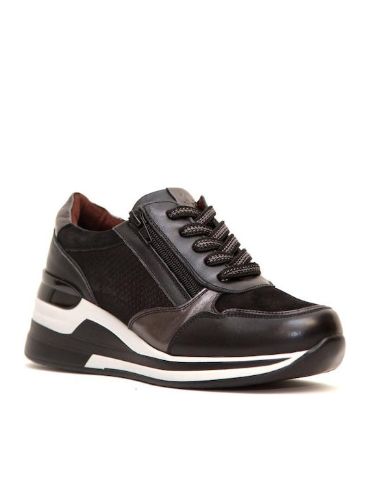 Treintas Shoes Γυναικεία Ανατομικά Sneakers Μαύρα