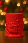 Soy Christmas Candle 9x9cm with Melomakarono Sc...