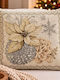 Linea Home Husă Decorativă de Crăciun pentru Pernă Pătrată Bej 45x45buc