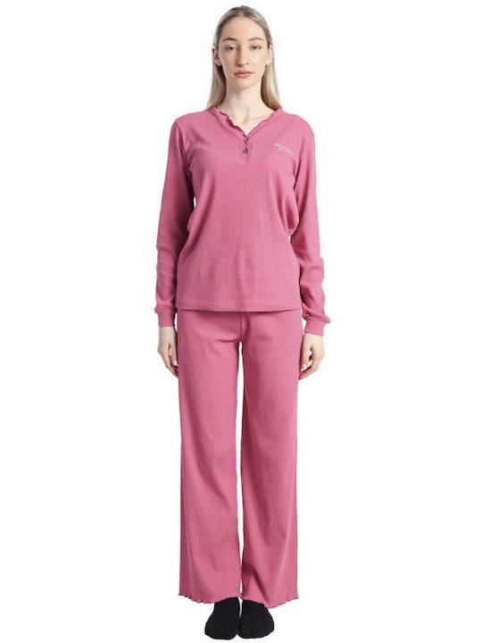 Dreams by Joyce Winter Damen Pyjama-Set Rosa