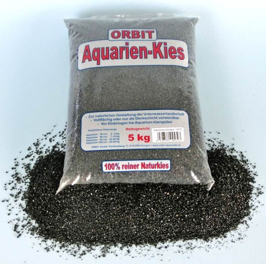 Natural Aquarium Gravel Orbit Black Shiny Gravel 1–3 Mm 5 Kg