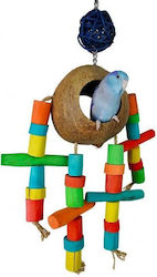 Parrots Game "Coconut Robot" Java Wooden 20x20x20cm