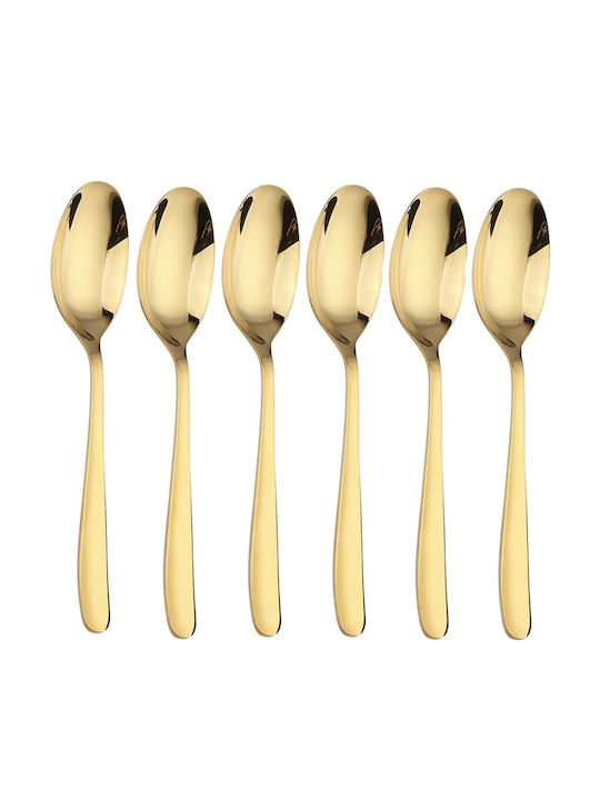 Coffee / Tea Stainless Steel Brown Spoons 20cm 6 Pieces