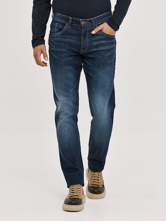 Herren Jeanshose Elastisch Regular Fit Blau