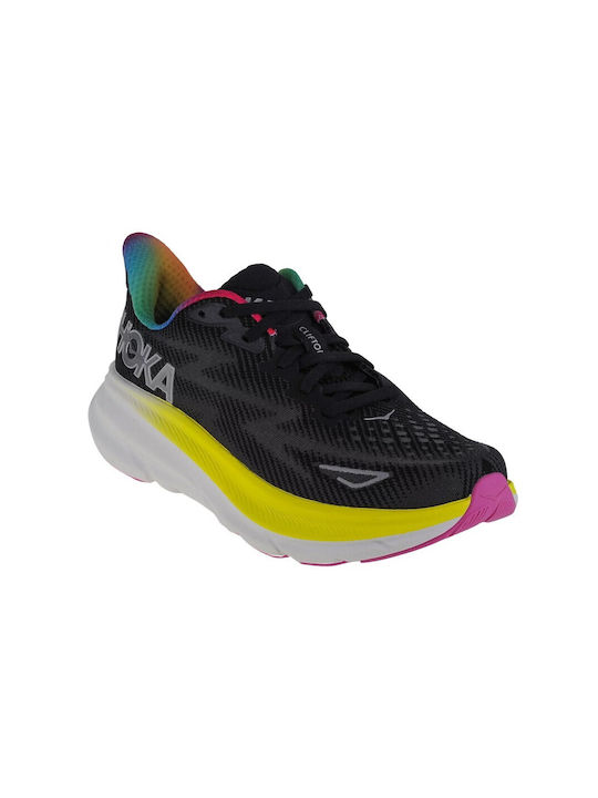 HOKA Clifton 9 Damen Sportschuhe Laufen Schwarz