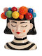 Fankon Flowers Planter Ceramic Multicolour 17cm.