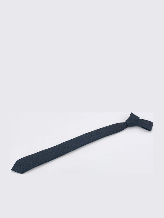 Duk Ανδρική Γραβάτα με Σχέδια σε Navy Μπλε Χρώμα