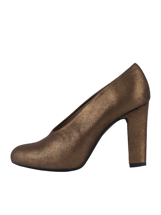 Anatomic Leather Gold High Heels