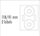 Logo Αυτοκόλλητες Ετικέτες Α4 Ορθογώνιες 118x41mm