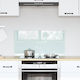 Vidaxl Kitchen Back Panel White 80 X 40 X 0.8 cm Tempered Glass