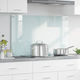 Vidaxl Kitchen Back Panel White 100 x 60 x 0.8 cm Tempered Glass