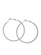 Earrings Ear Hoops Matte Silver 40mm