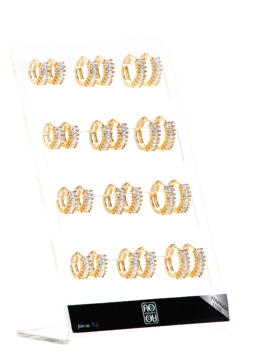 Ro-Ro Accessories Earrings Hoops made of Steel Gold Plated