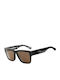 Belstaff Men's Sunglasses with Black Plastic Frame and Brown Lens