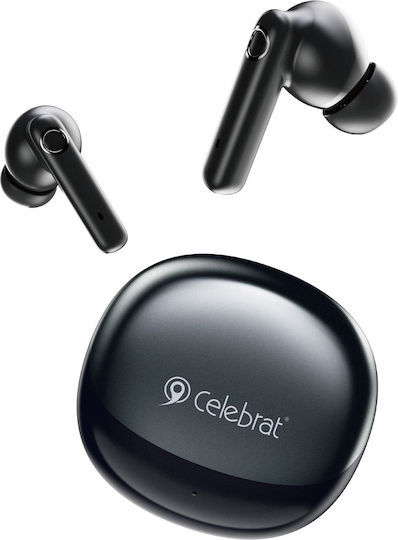 Celebrat W71 In-Ear Bluetooth-Freisprecheinrichtung Kopfhörer mit Ladeetui Schwarz