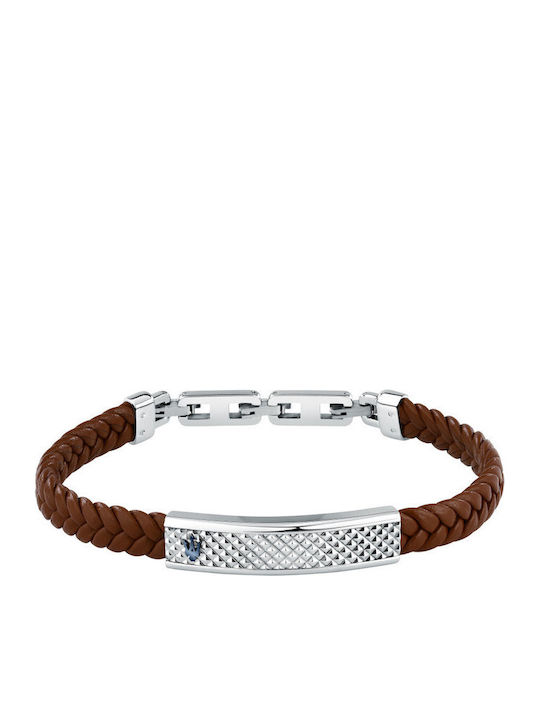 Maserati Men's Leather Bracelet 5cm