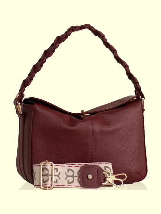Leather Women's Bag Shoulder Burgundy