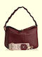 Leather Women's Bag Shoulder Burgundy