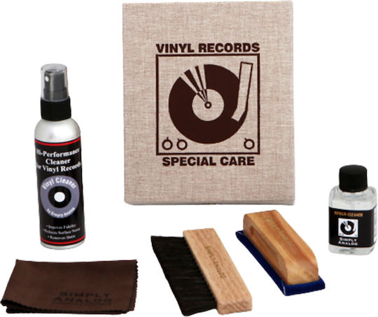 Simply Analog Vinyl Record Cleaning Boxset De Luxe Edition Wood