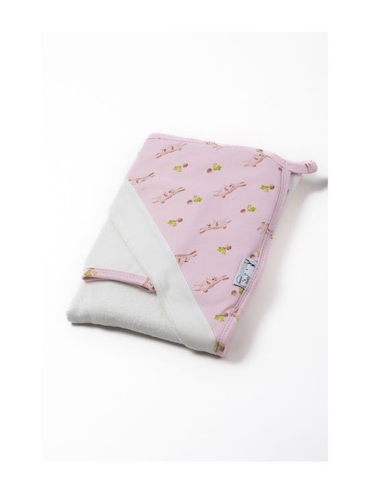 Evita Kids Hooded Bathrobe Pink