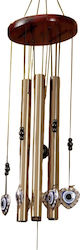 Pufo Wind Glockenspiel 5 Metall Klangröhren Zuhause Garten Fatimas Herz Modell Gold