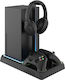 Fixed Console & Controller Stand for 2 Xbox Series X/S Controllers Black