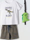 Kids' Set with Shorts Summer 2pcs Khaki