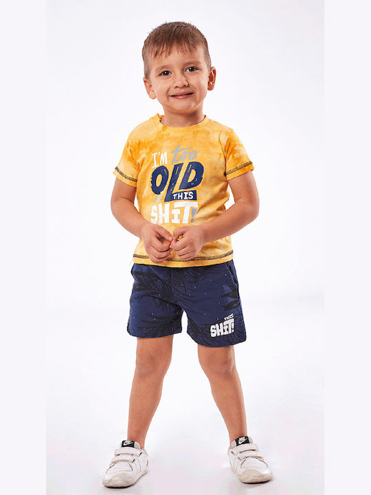 Kinder-Set mit Shorts Sommer 2Stück Gelb