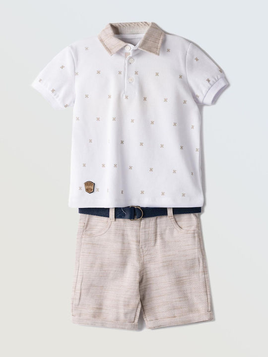 Kids' Set with Shorts Summer 2pcs White