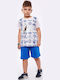 Kinder-Set mit Shorts Sommer 2Stück Blau