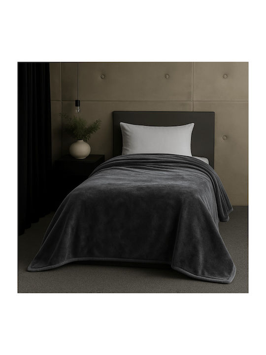 Astron Italy Samtige Decke Mono 150x200cm Grau