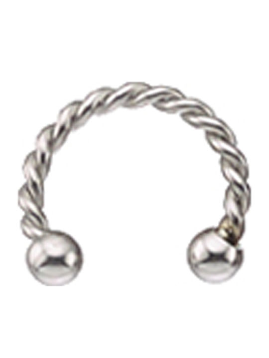 Σκουλαρίκι Septum Μύτης από Ατσάλι 8 x 3mm Ασημί