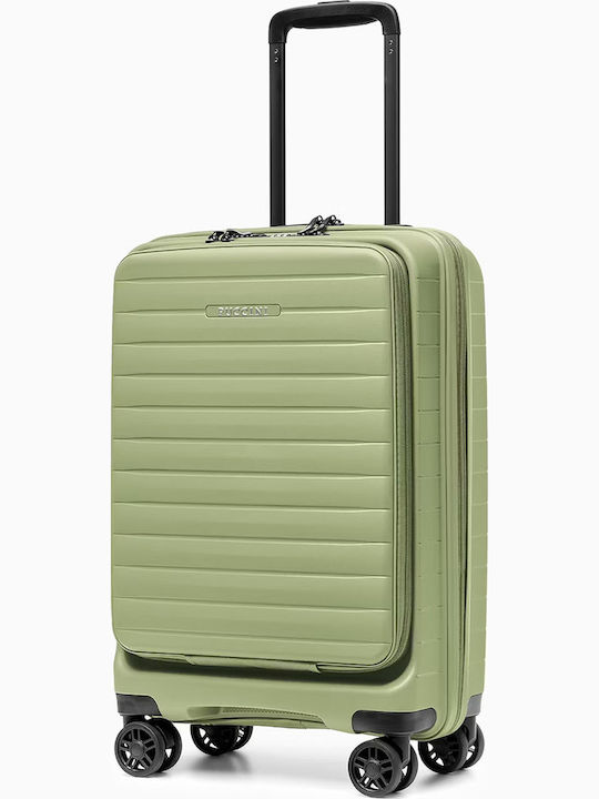 Puccini Seoul Hart Koffer Kabine Grün Mit 4 Räder Höhe 56cm