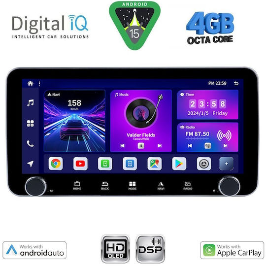 Digital IQ Radio Auto 1 DIN Bluetooth USB