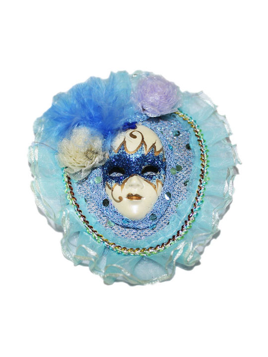 Christmas Hanging Mask Light Blue Tulle 11cm