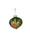 Weihnachtsbaumschmuck Glasartig Grünes Blume Gold 8cm