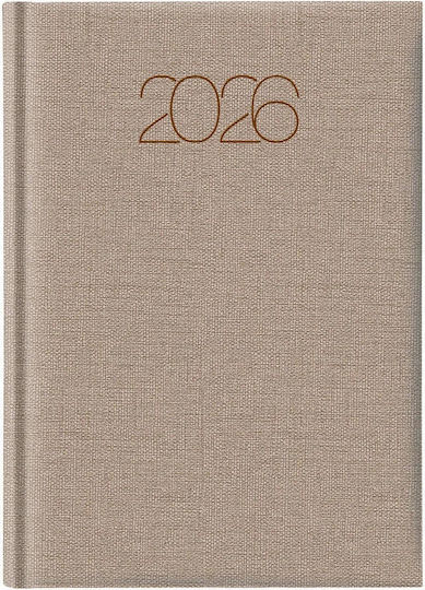 Ημερολόγιο Εβδομαδιαίο 2026 Θεοφύλακτος 17x24cm Cotton Classic Μπεζ L 693jo.e44