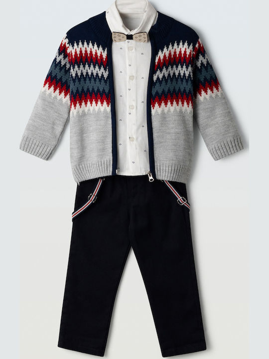 Set pentru copii cu pantaloni Iarnă 3buc Gri