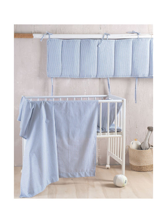 Rythmos Baby Bettbezug Set mit Kissenbezug Motiv Dark Blue 110x160cm.